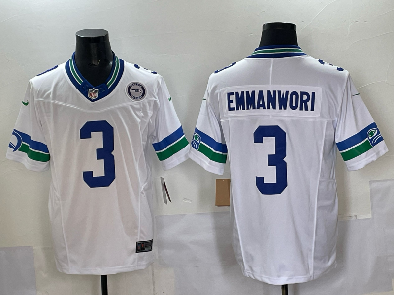 Men Seattle Seahawks #3 Emmanwori white 2025 Nike NFL jersey 02->seattle seahawks->NFL Jersey